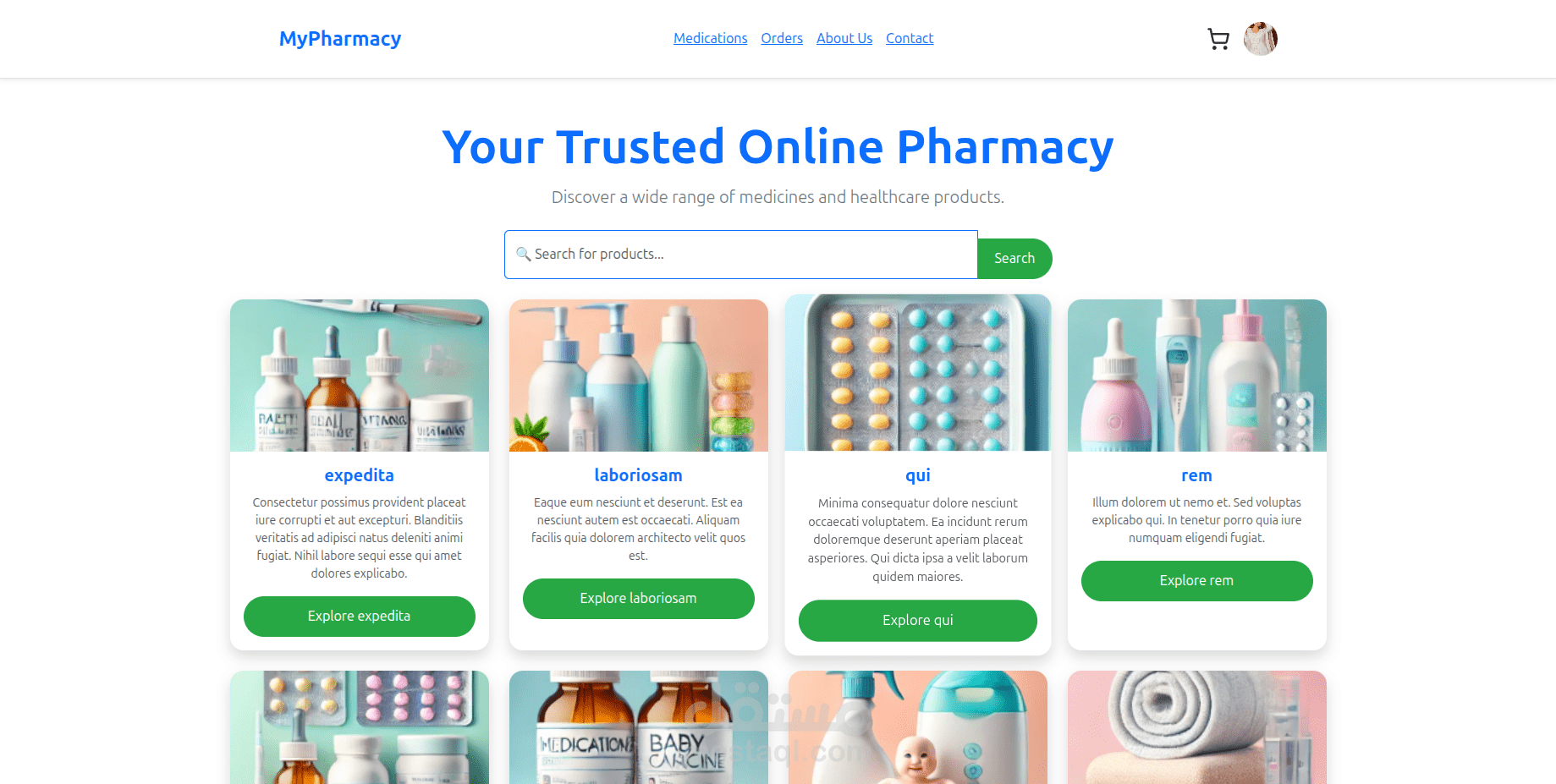 Pharmacy System (Full-Stack) – React, Laravel