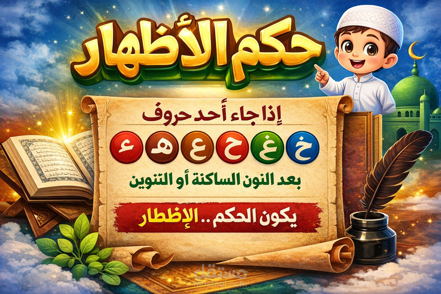 حكم الظهار مع النون الساكنة والتنوين