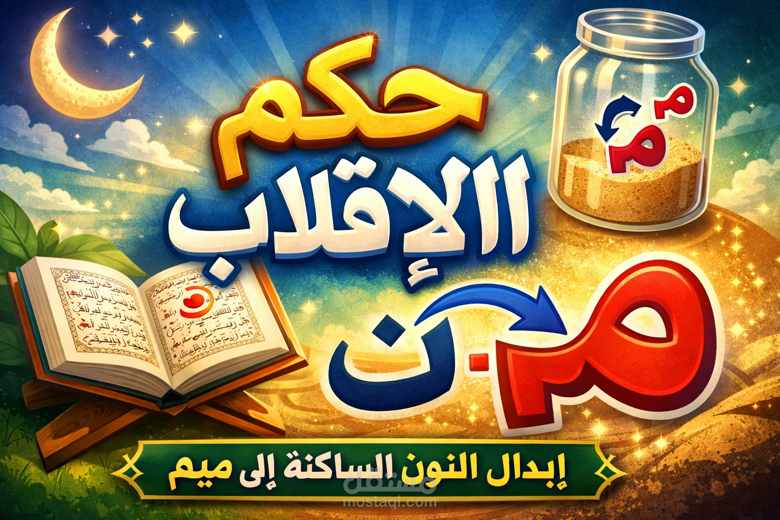 حكم الاقلاب مع النون الساكنة والتنوين