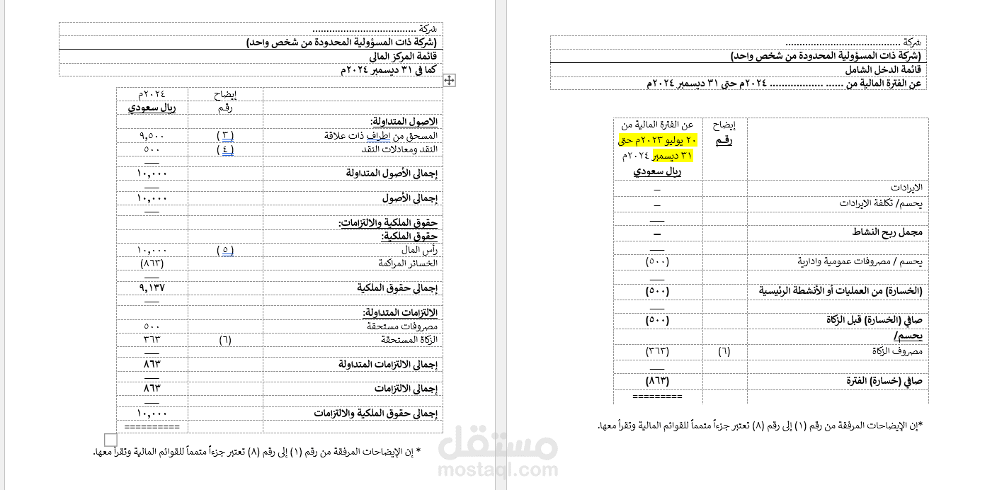القوائم المالية وفقا للمعاير الدولية المعتمدة بالمملكة