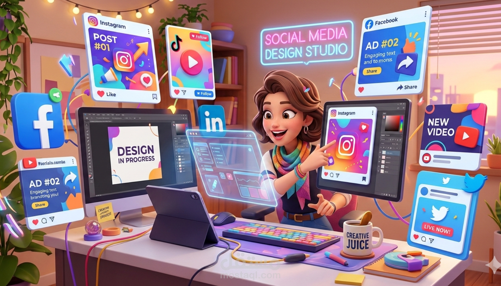 مصمم تصاميم سوشيال ميديا