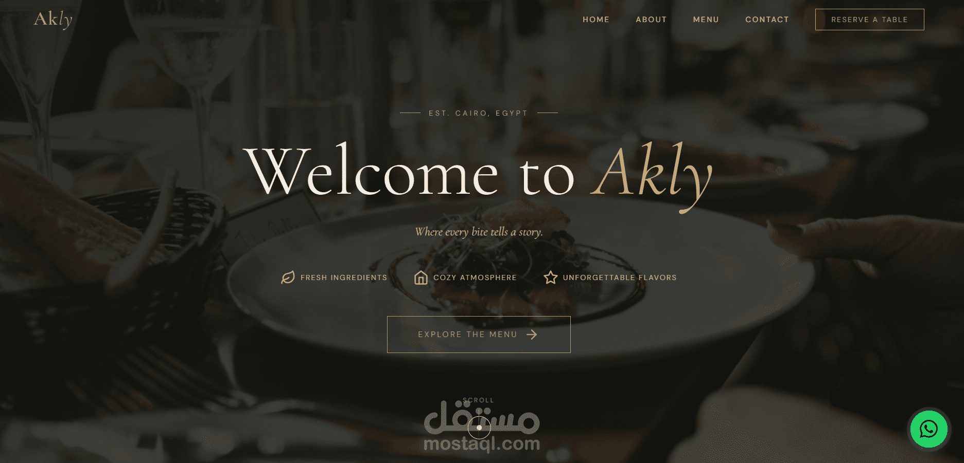 Modern Restaurant Landing Page