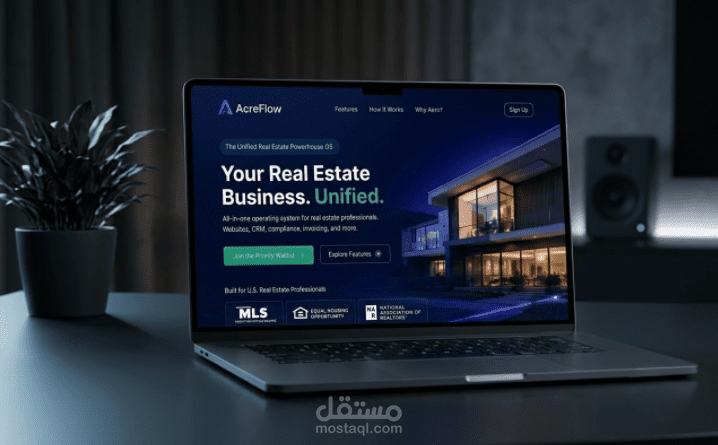صفحة هبوط MVP ومنظومة جمع بيانات لمنصة عقارية