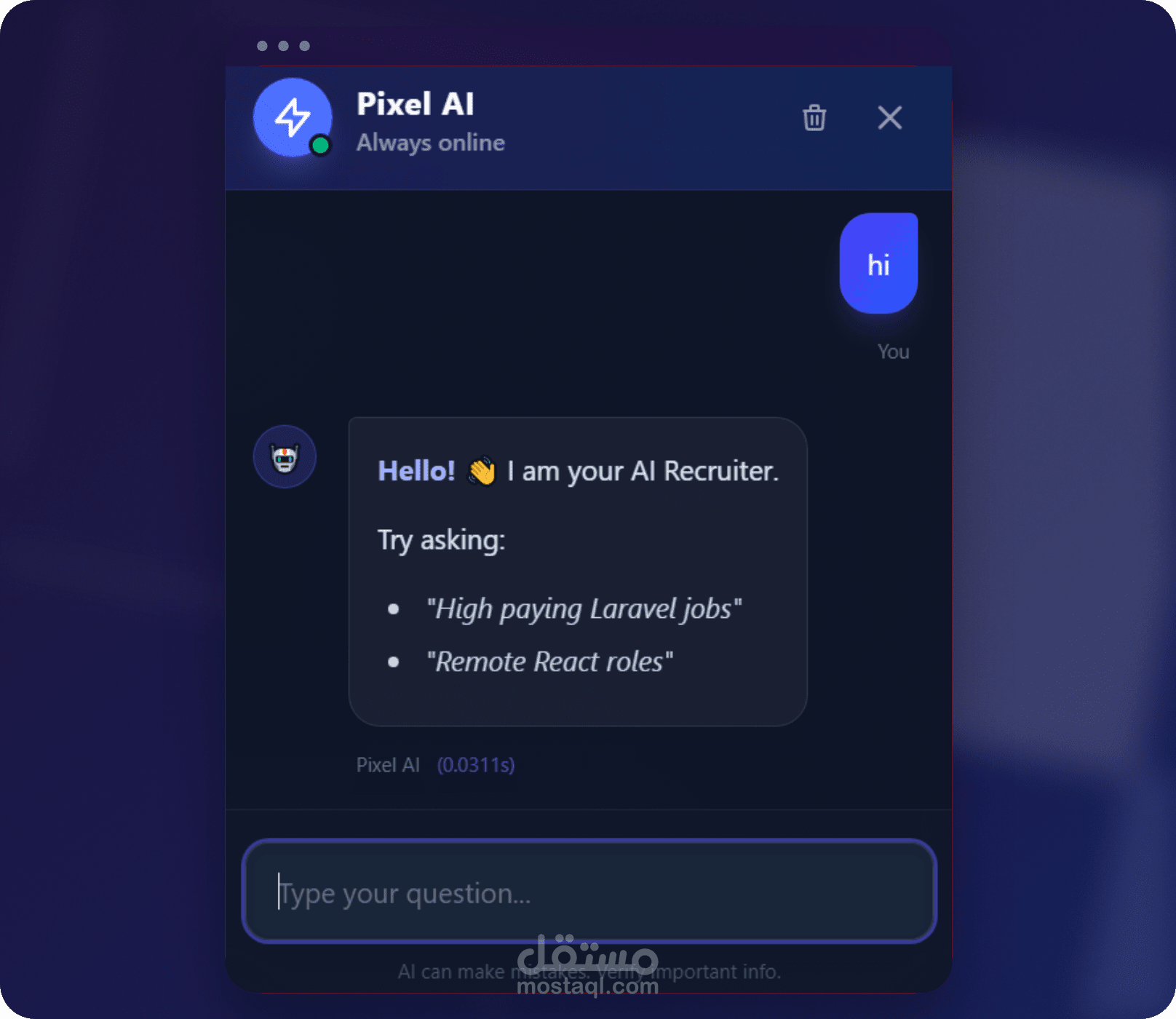 نظام ذكاء اصطناعي للبحث الدلالي (AI Job Search Engine)