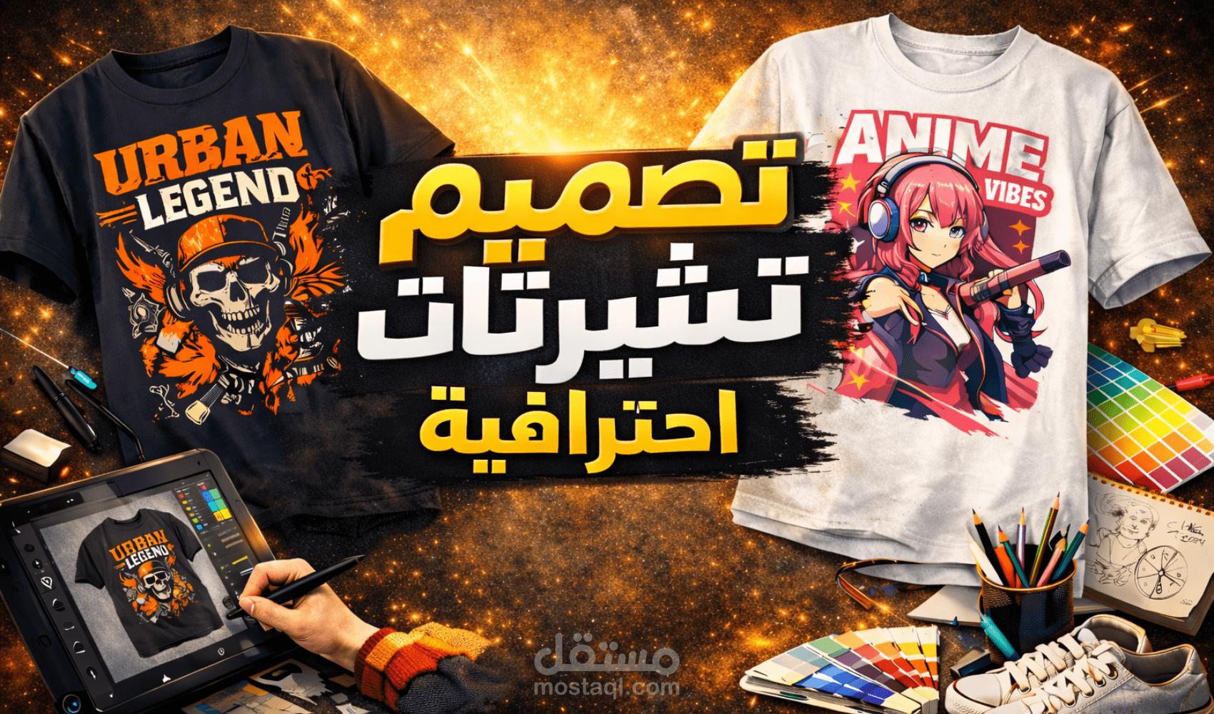 تصميمات تيشيرت جاهزة للطباعة باحترافية