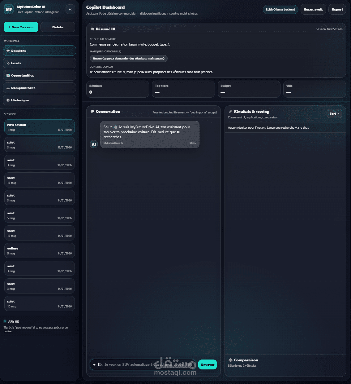 Car Recommendation Chatbot – My Future Drive
