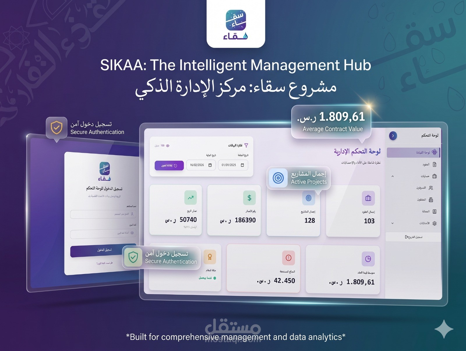 منصة حفر ابار سقاء