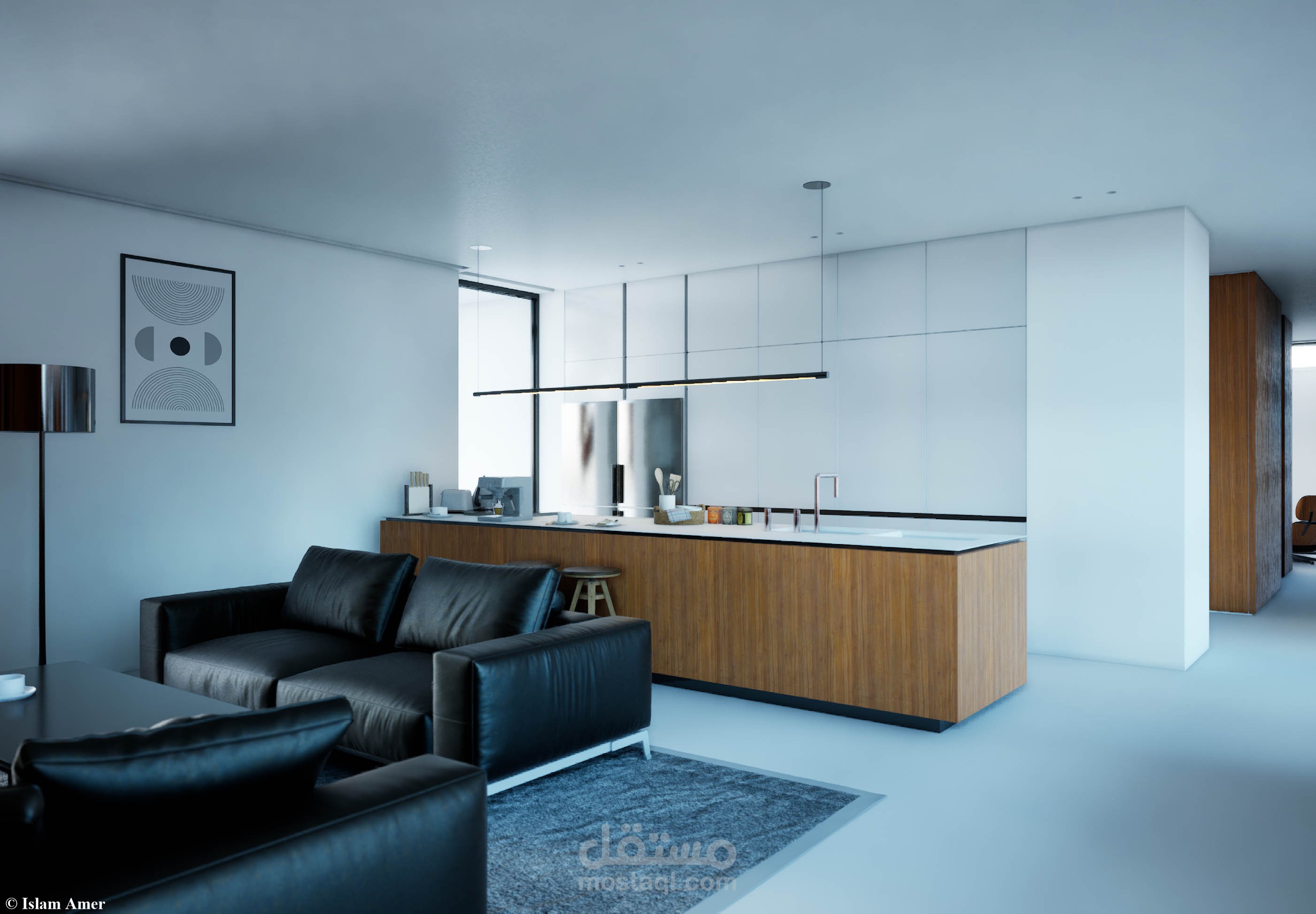 تصميم داخلي وإعادة نمذجة مشروع Piano House باستخدام 3ds Max، مع تطوير عرض معماري تفاعلي بتقنيات Unreal Engine