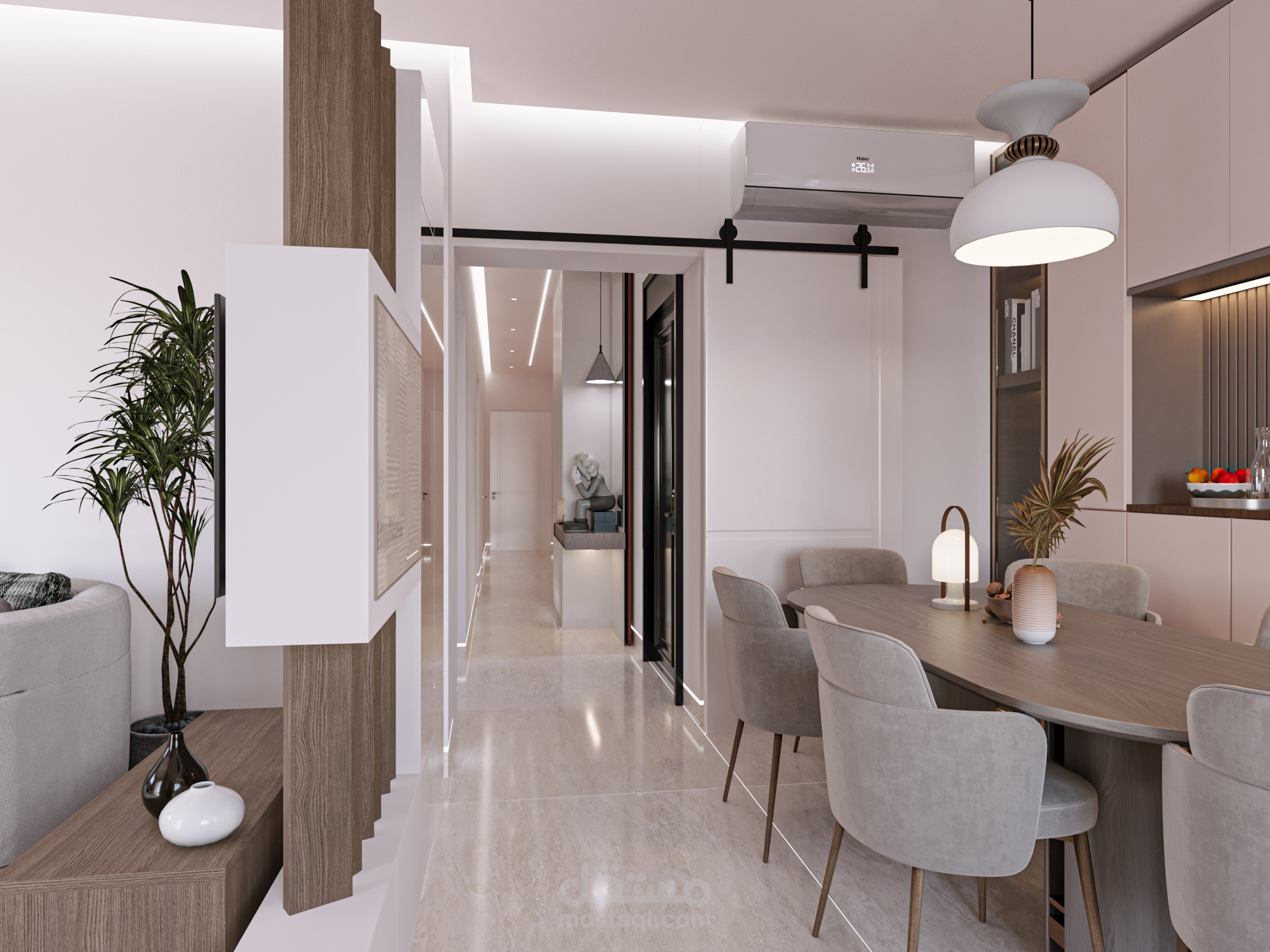 تصميم شقة صغيرة الحجم