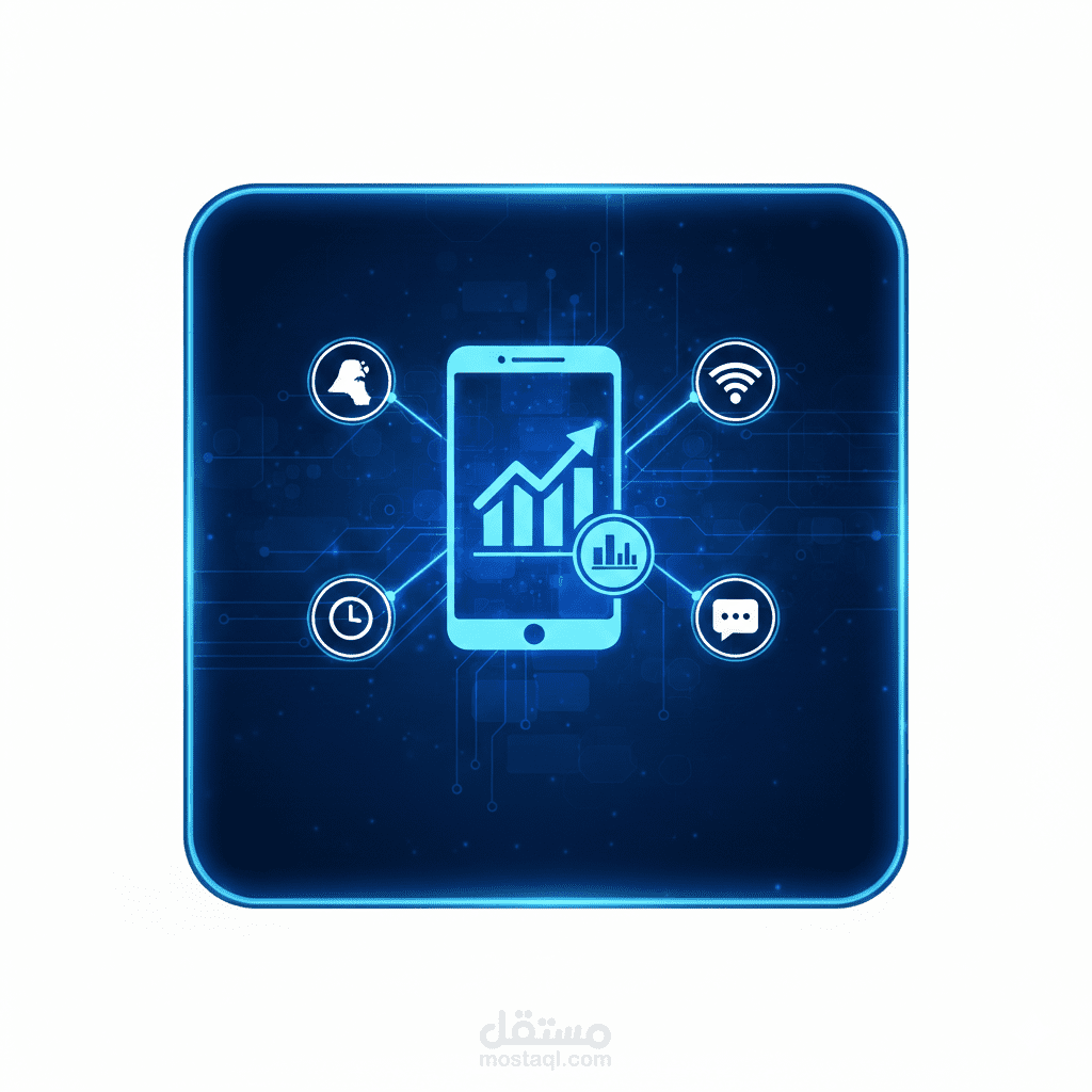 دراسة إحصائية حول سلوك المستخدم الرقمي في الكويت 2026.