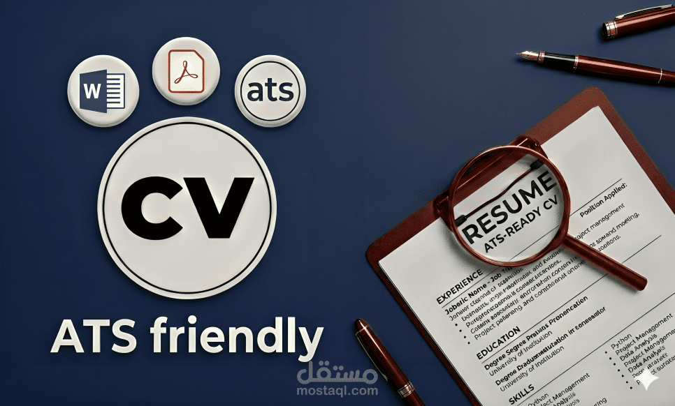 سيرة ذاتية (CV/ Resume) احترافية ومتوافقة مع معايير ATS