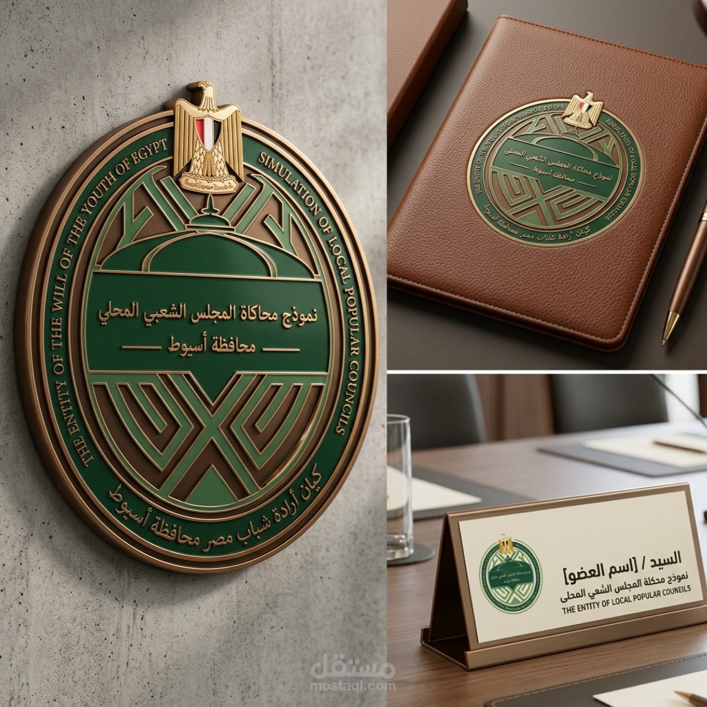 شعار نموذج محاكاة المجلس الشعبي المحلي لمحافظة اسيوط