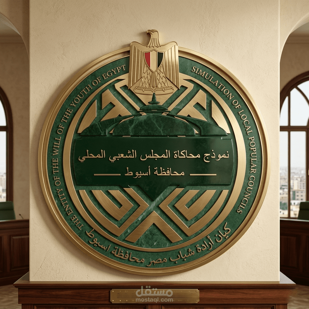 شعار نموذج محاكاة المجلس الشعبي المحلي لمحافظة اسيوط
