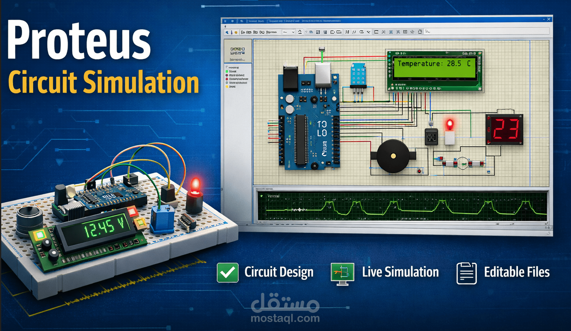 تصميم ومحاكاة الدوائر الإلكترونية باحتراف باستخدام Proteus