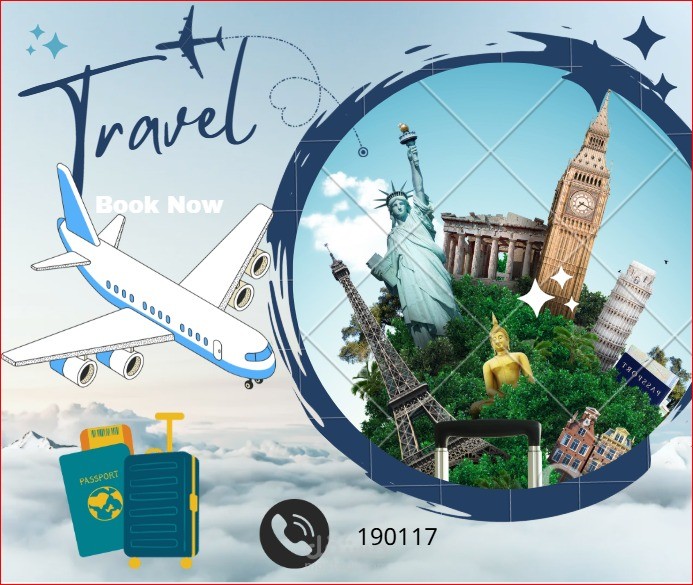 تصميم حملة "اكتشف العالم" لشركة سياحة وسفر.