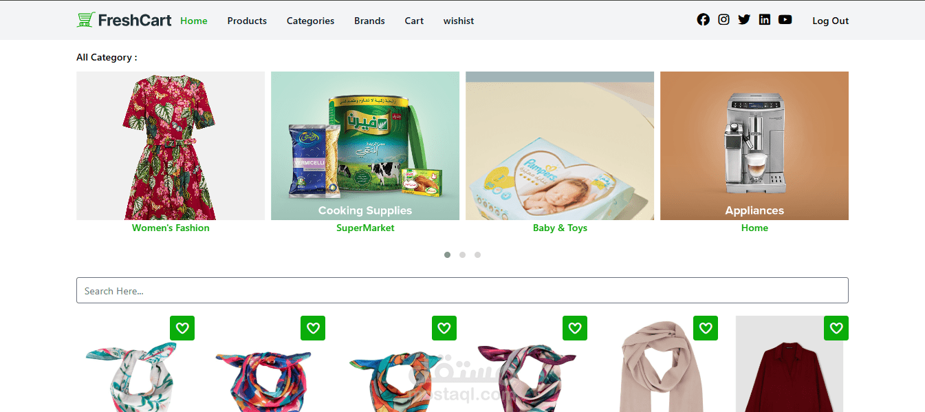 E-commerce Fresh Cart