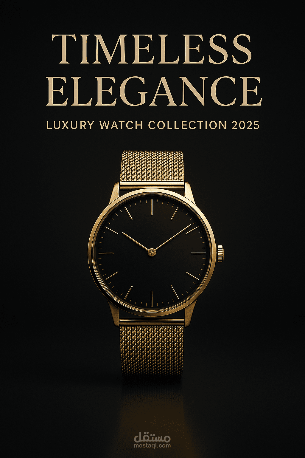 تصميم دعائي فاخر لساعة