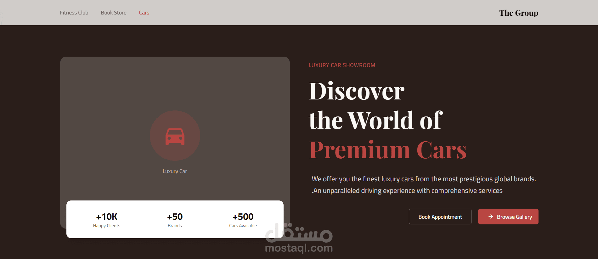 Car Landing Page