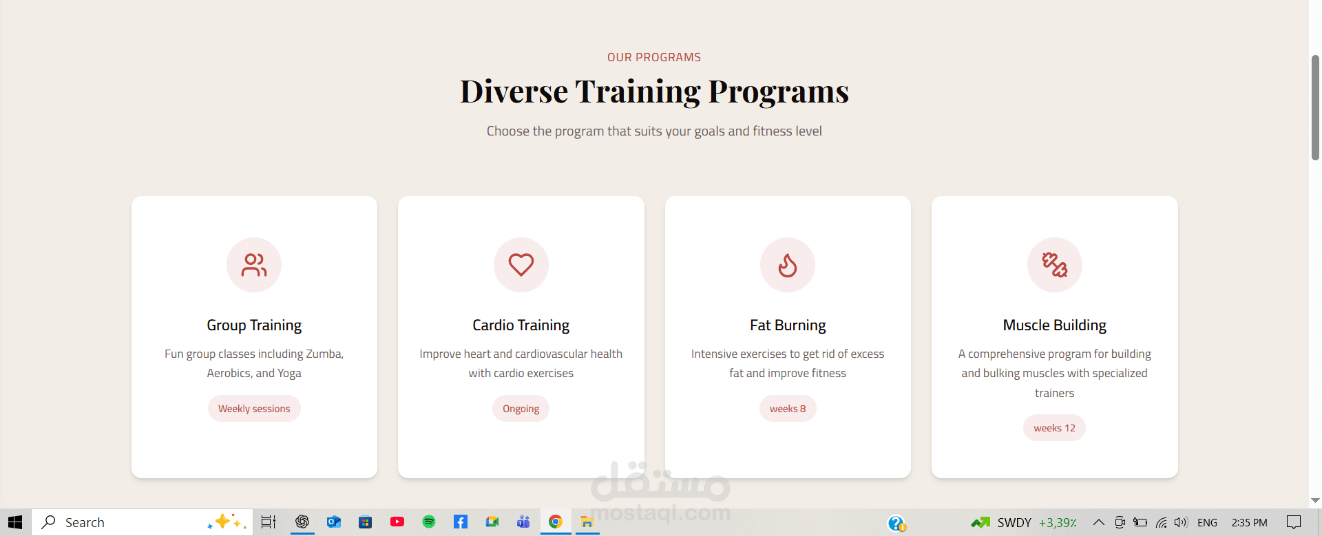 Gym Landing Page