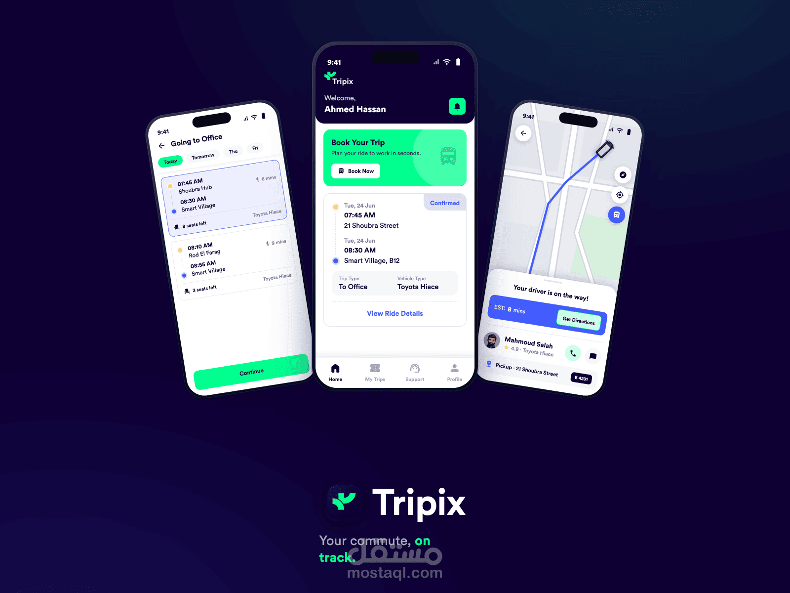 منصة Tripix للتنقل بخرائط ومواقع لحظية بـ Flutter