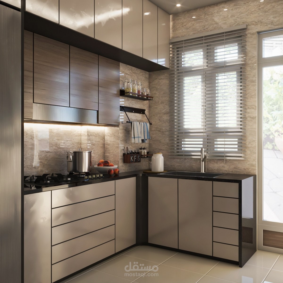 مطبخ متوسط الكلفة