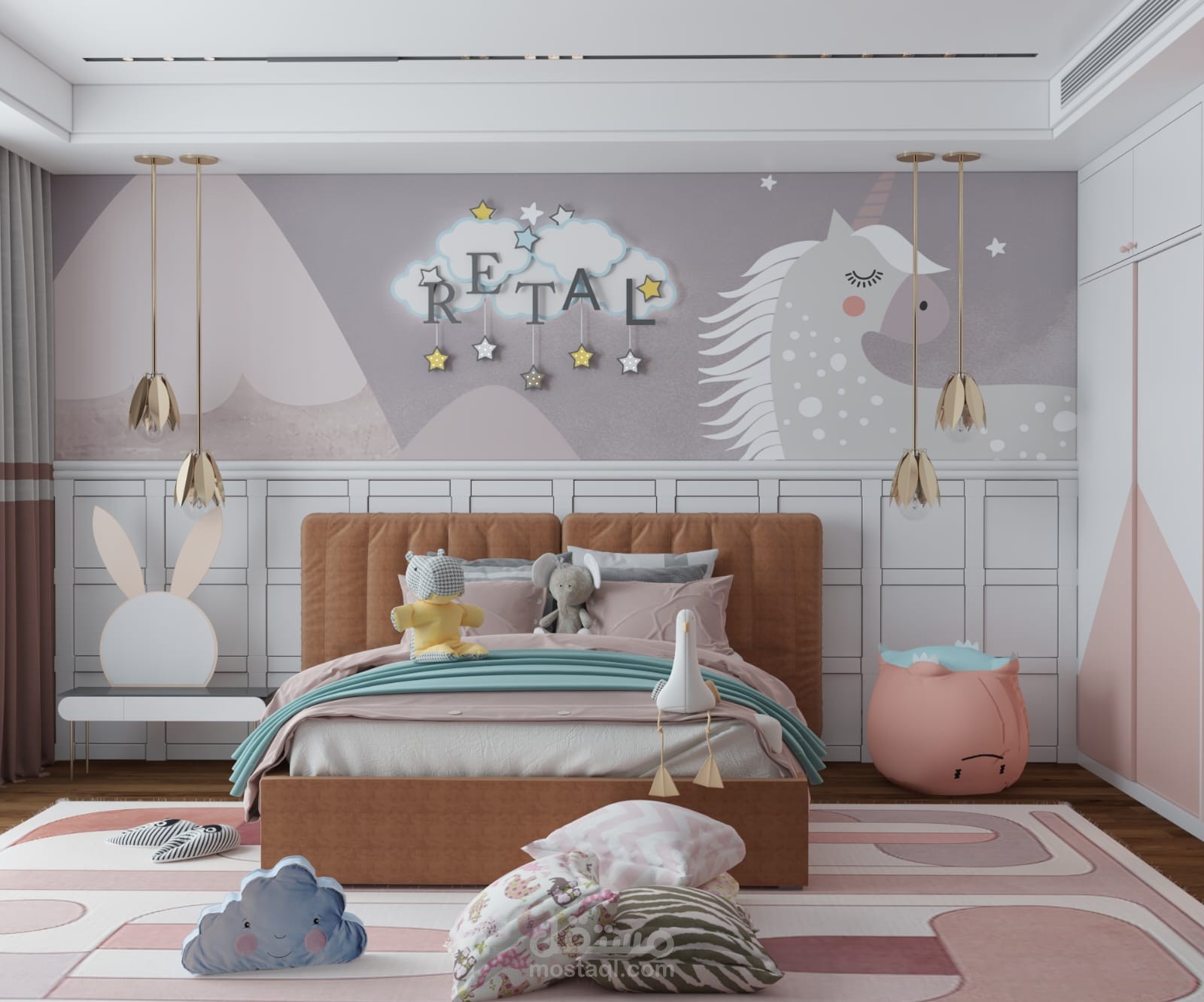 غرفة نوم لطفلة صغيرة