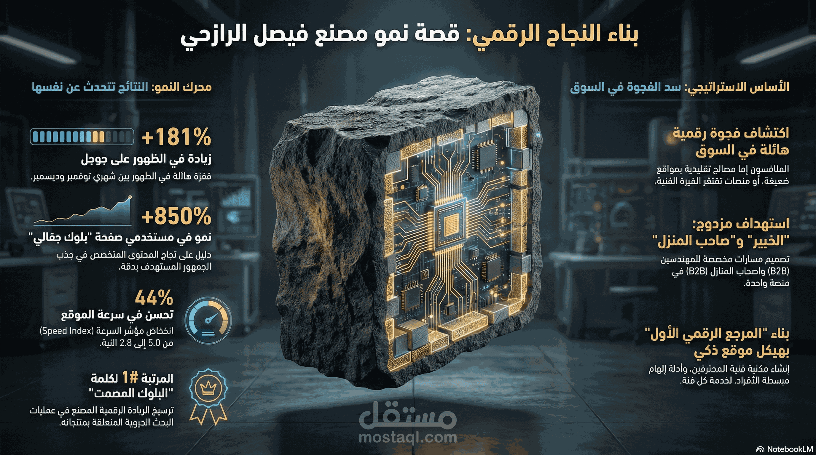 تحسين سيو موقع مواد بناء + رفع السرعة (بلوك بركاني)