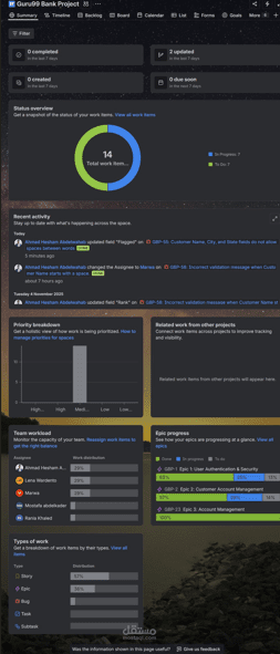 مشروع اختبار يدوي (Manual Testing) لتطبيق Guru99 Banking باستخدام Jira