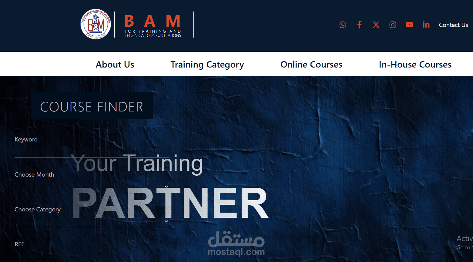 موقع دورات تعليمية أونلاين (Online Courses Website)