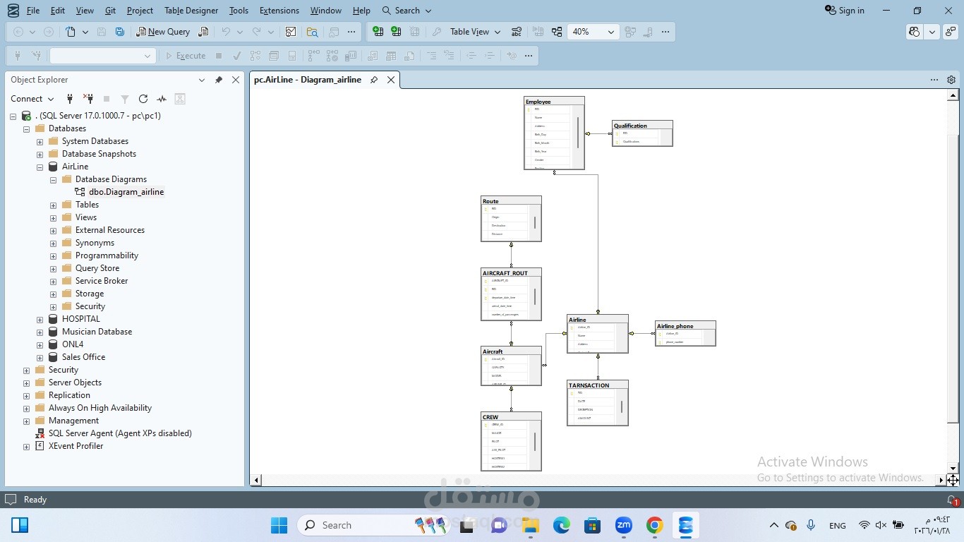 Airline Database Design & Implementation