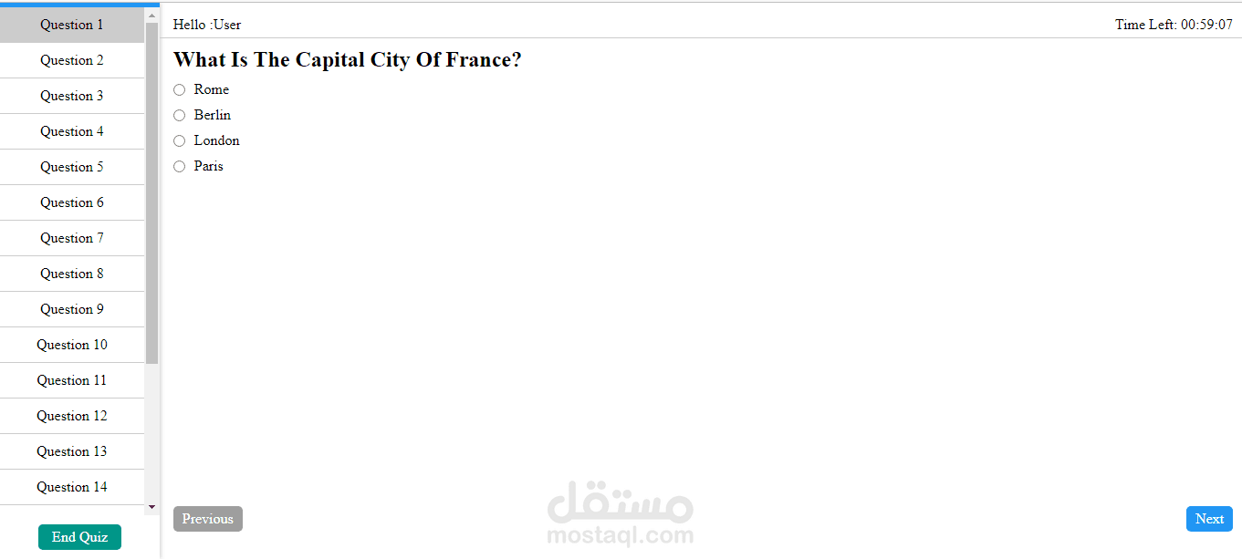 quiz app html-css-javascript