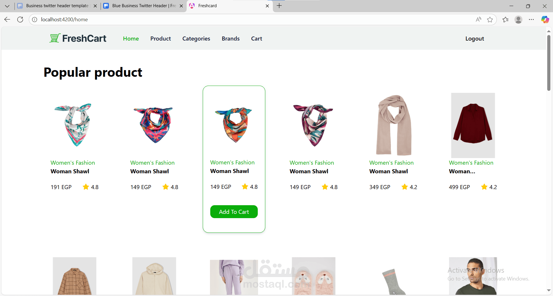تطوير واجهات أمامية احترافية باستخدام React.js & Angular بتصميم عصري ومتجاوب