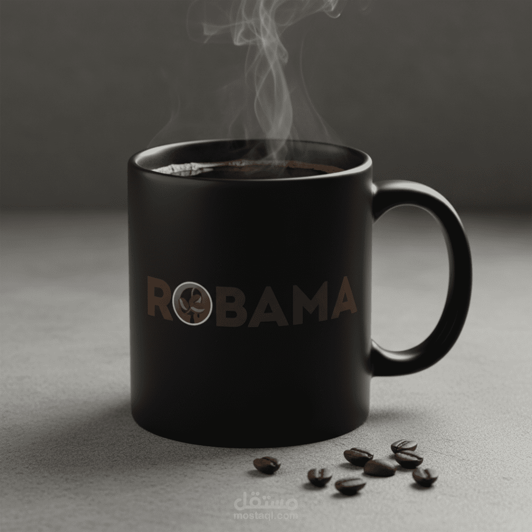 بناء الهوية البصرية المتكاملة لبراند القهوة المختصة (Robama) - من الشعار إلى السوشيال ميديا