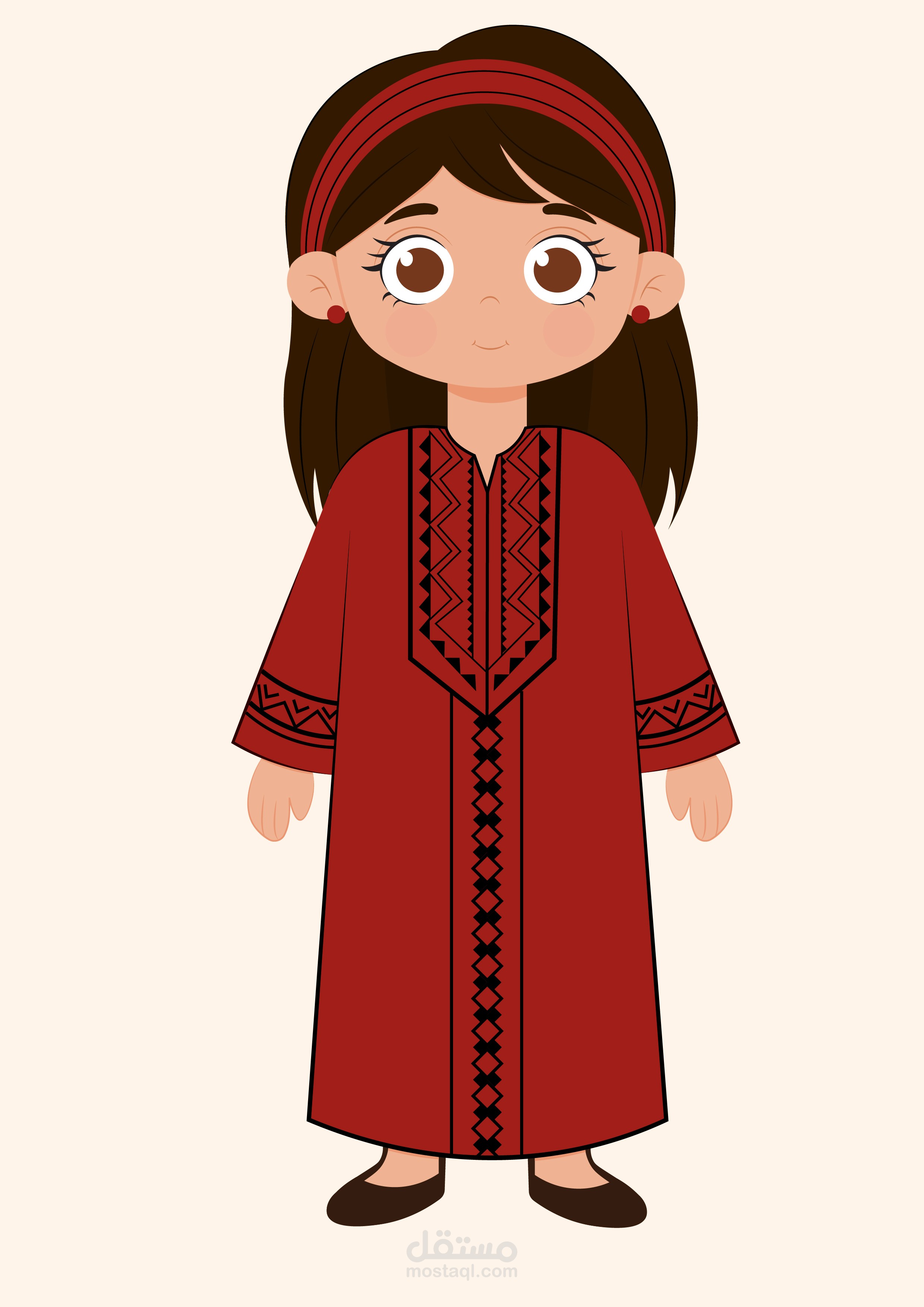 تصميم شخصية فيكتور بلباس تراثي – Adobe Illustrator