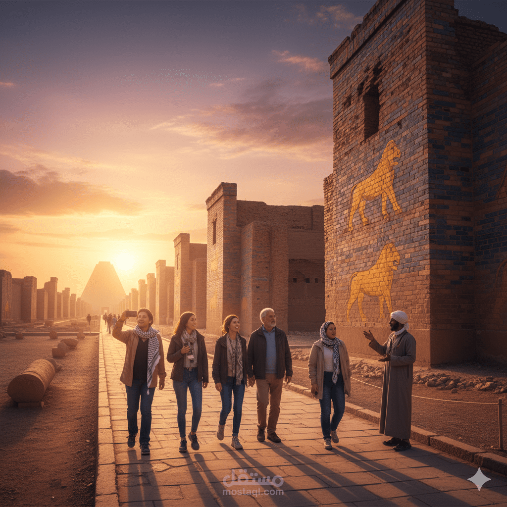 كتابة تقارير متعددة عن اثار العراق