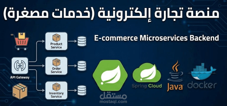 منصة تجارة إلكترونية بنظام الخدمات المصغرة | Scalable E-commerce Microservices Backend
