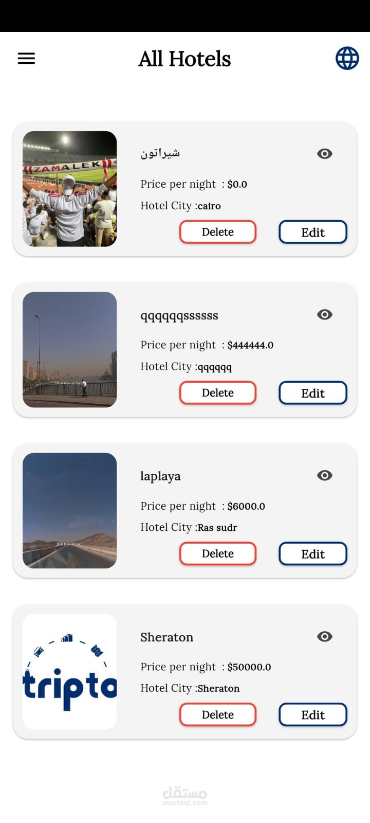 TripTo Application for reservation a Trip