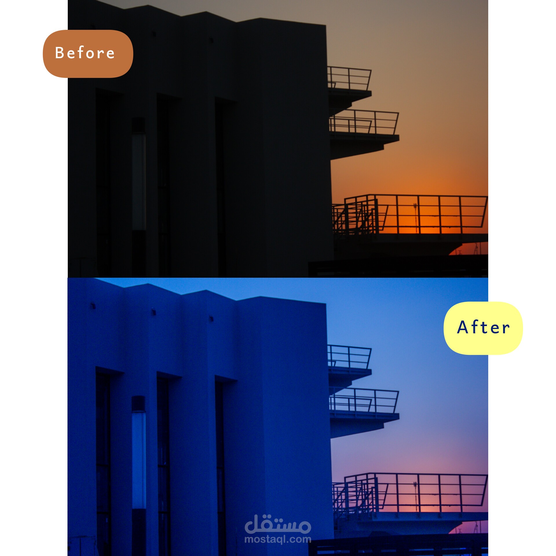 معالجه للصور وتصحيح الإضاءة والالوان