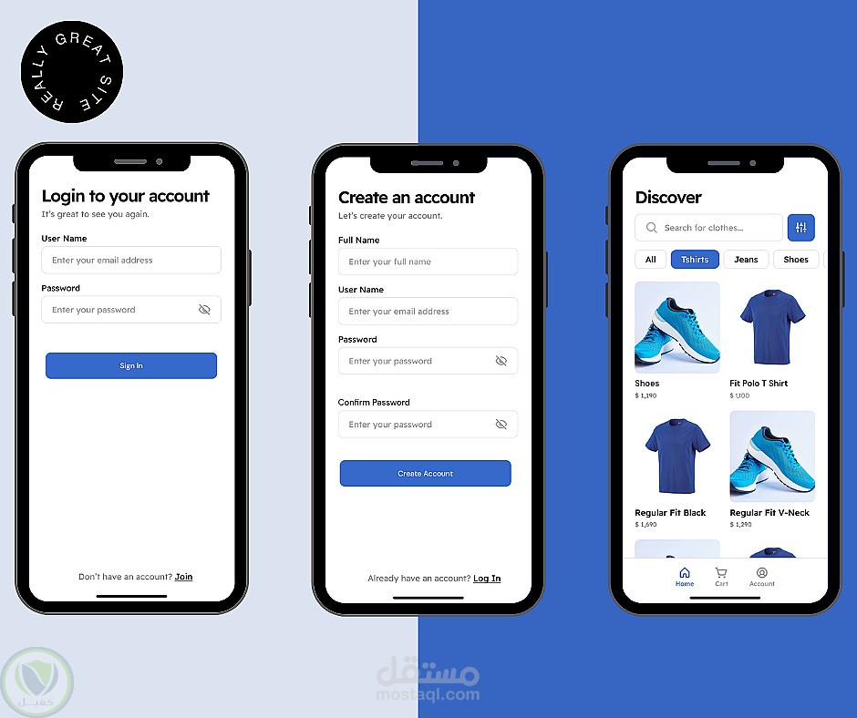 تطبيق متجر إلكتروني Flutter احترافي مع واجهات حديثة وتجربة مستخدم ممتازة