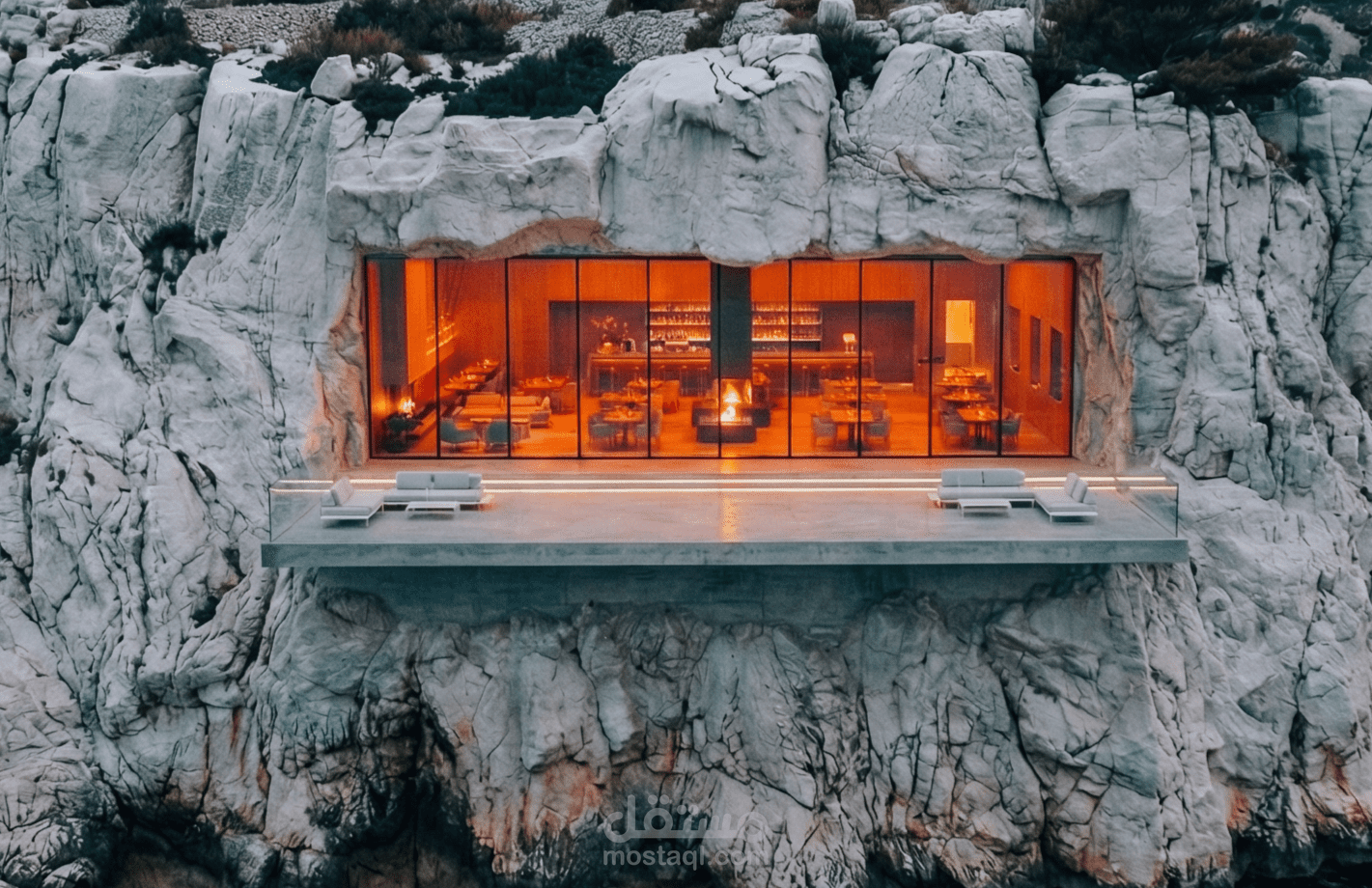 مطعم بين الامواج