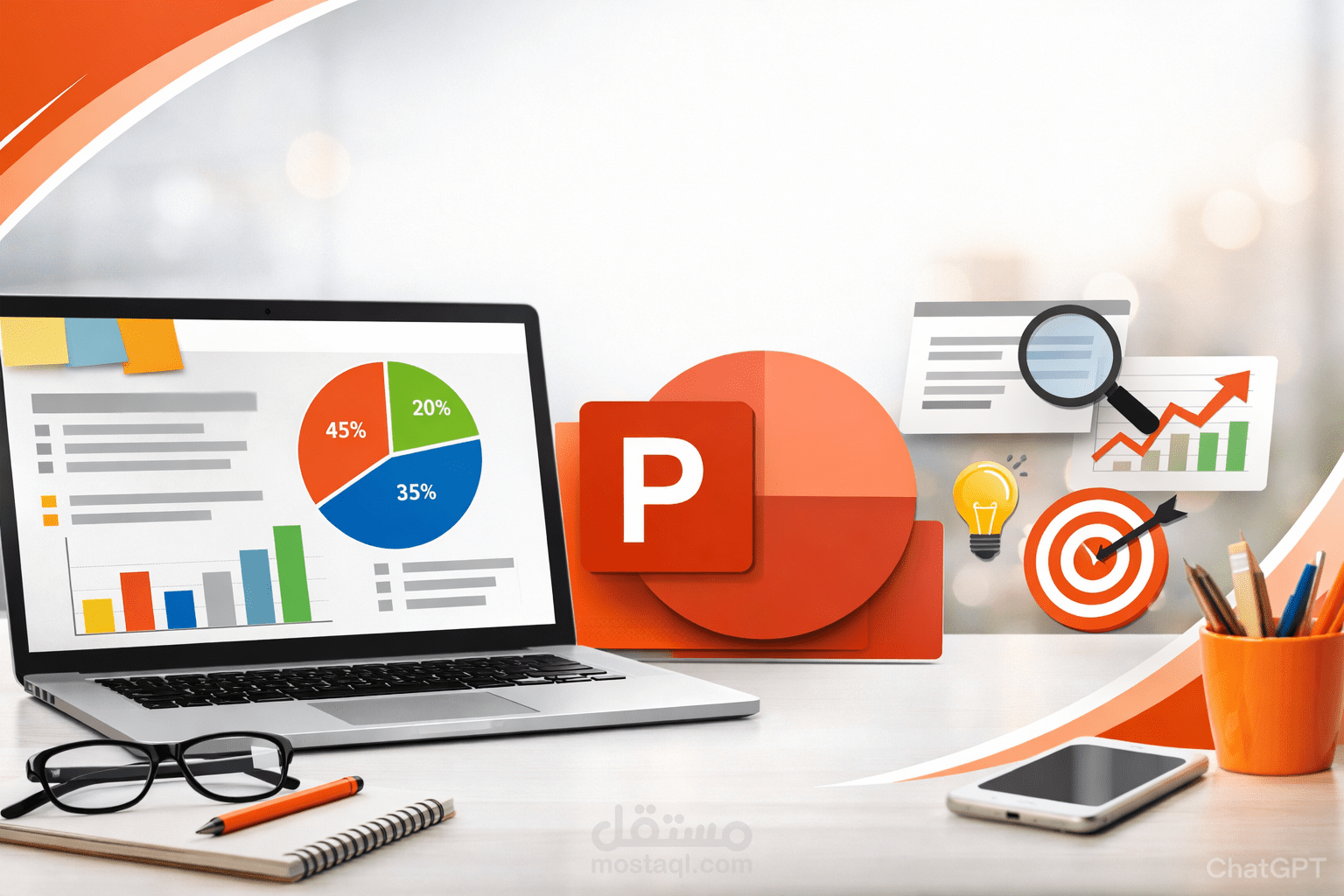 تصميم عرض PowerPoint احترافي وجاهز للتقديم