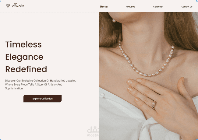 Luxury Jewelry Landing Page – UI/UX Design