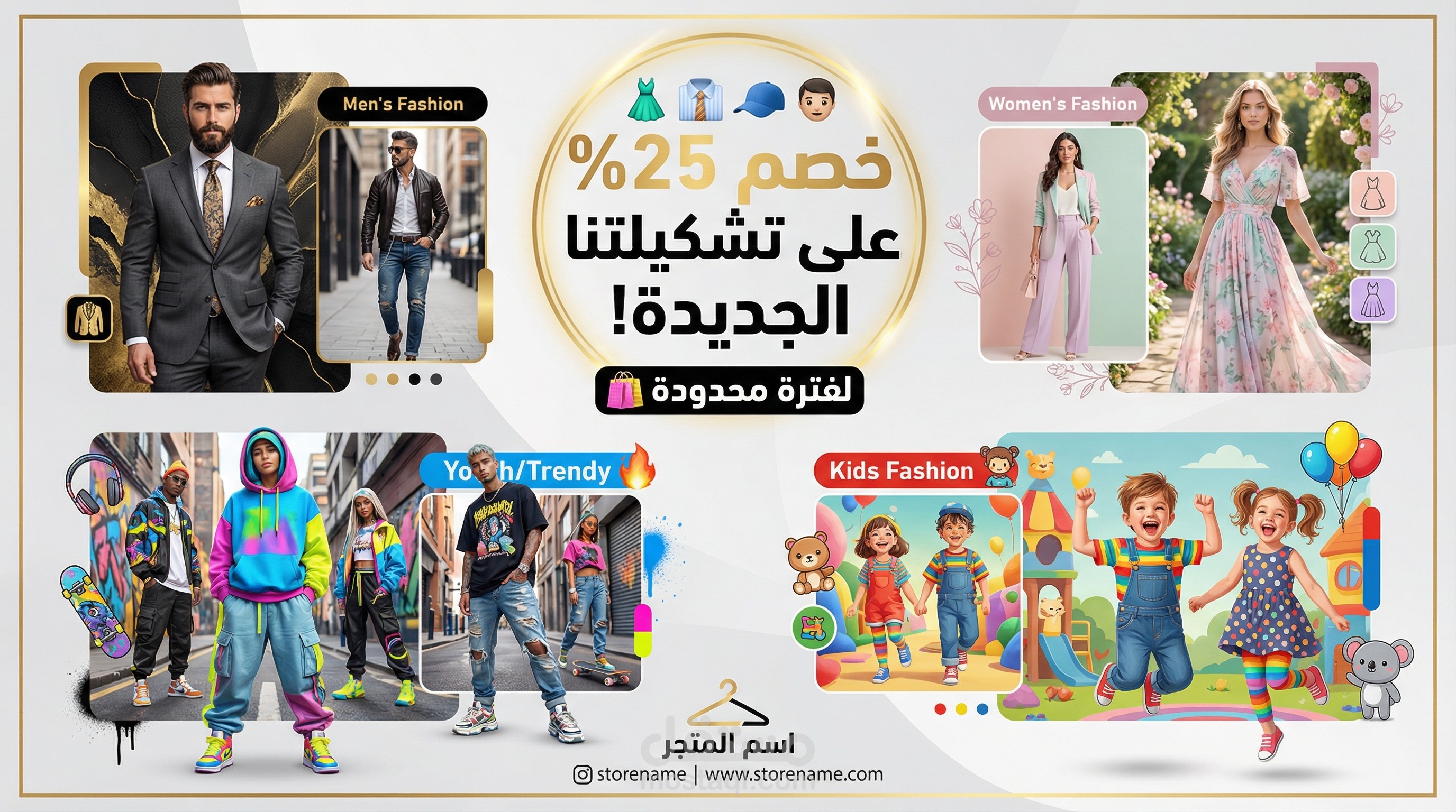 بوست إعلاني لمتجر ملابس