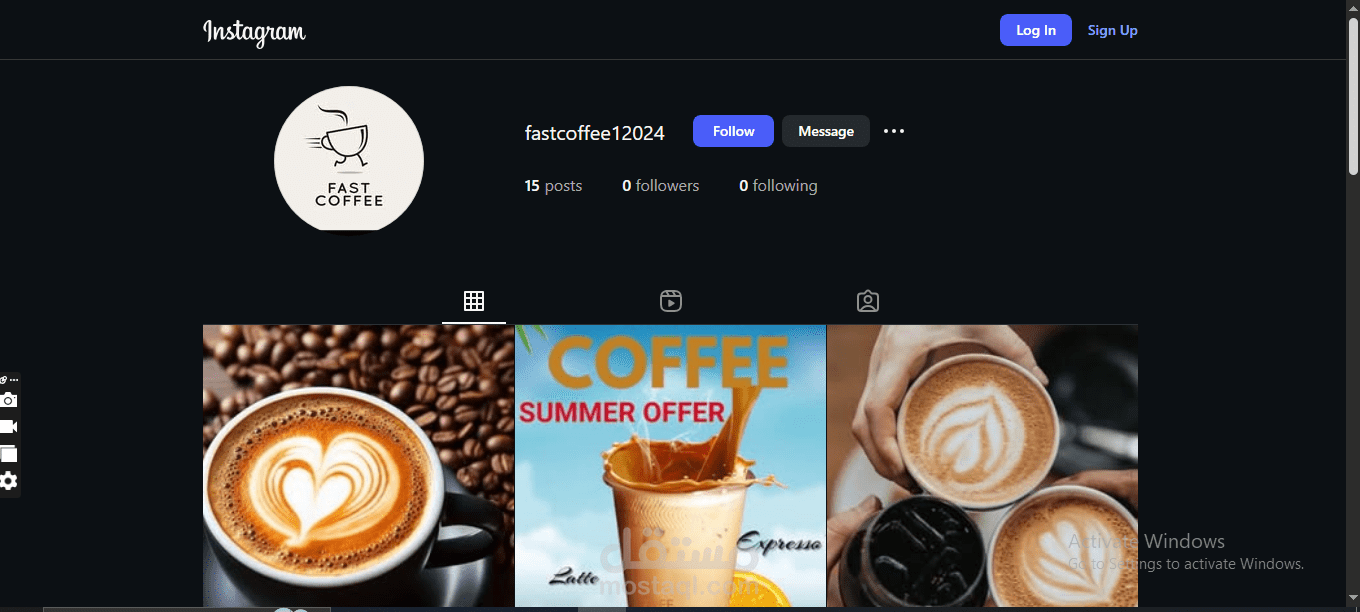عمل حملة اعلانية لقهوة fastCafe