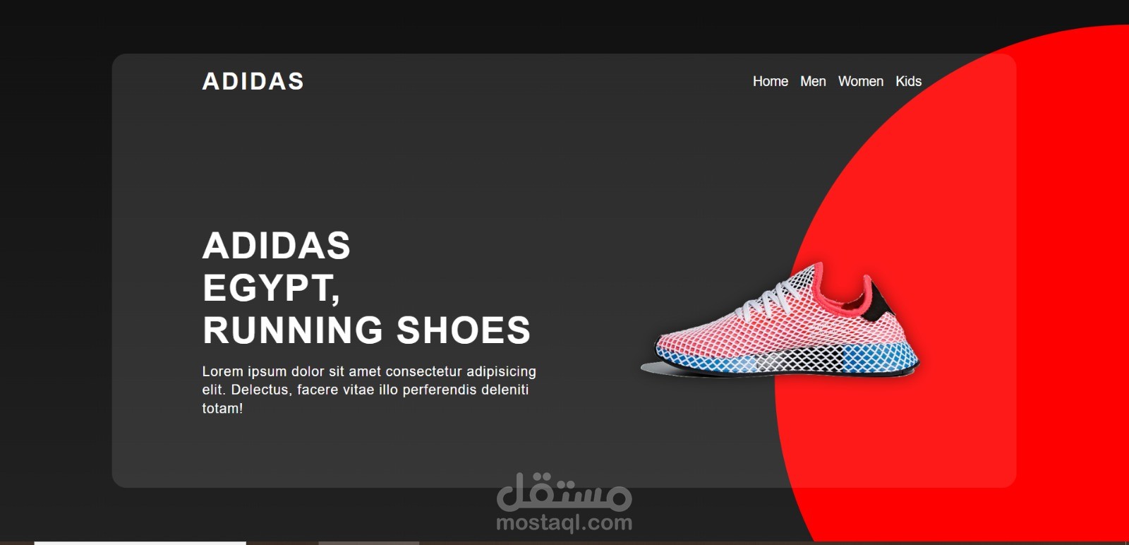 Runner Shoes Landing Page (Adidas) – HTML & CSS