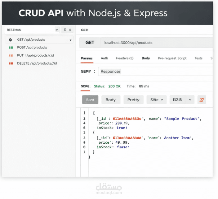 CRUD API with Node.js & Express