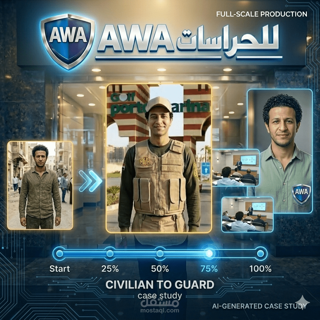 حملة التوظيف الي بدأت بفيديو  واحد والعميل بعدها قرر يسلمنا حملة توظيف من 6 فيديوهات باشخاص حقيقيين