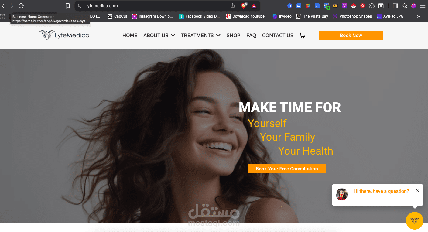 LyfeMedica — موقع مركز طبي للعناية بالجسم