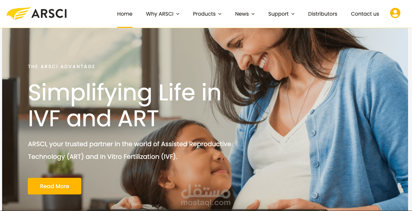 ARSCI Website — موقع مؤسسي لمنتجات طبية