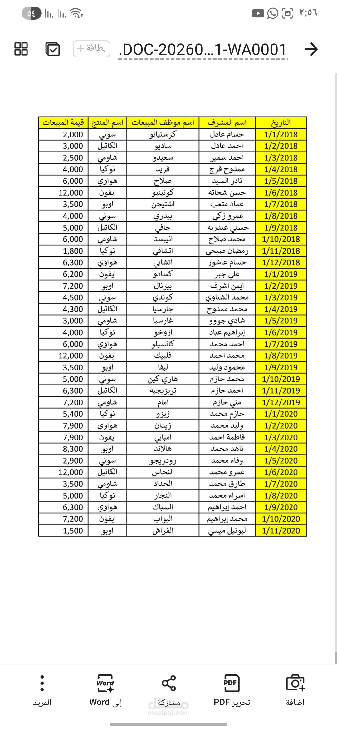 إدخال البيانات